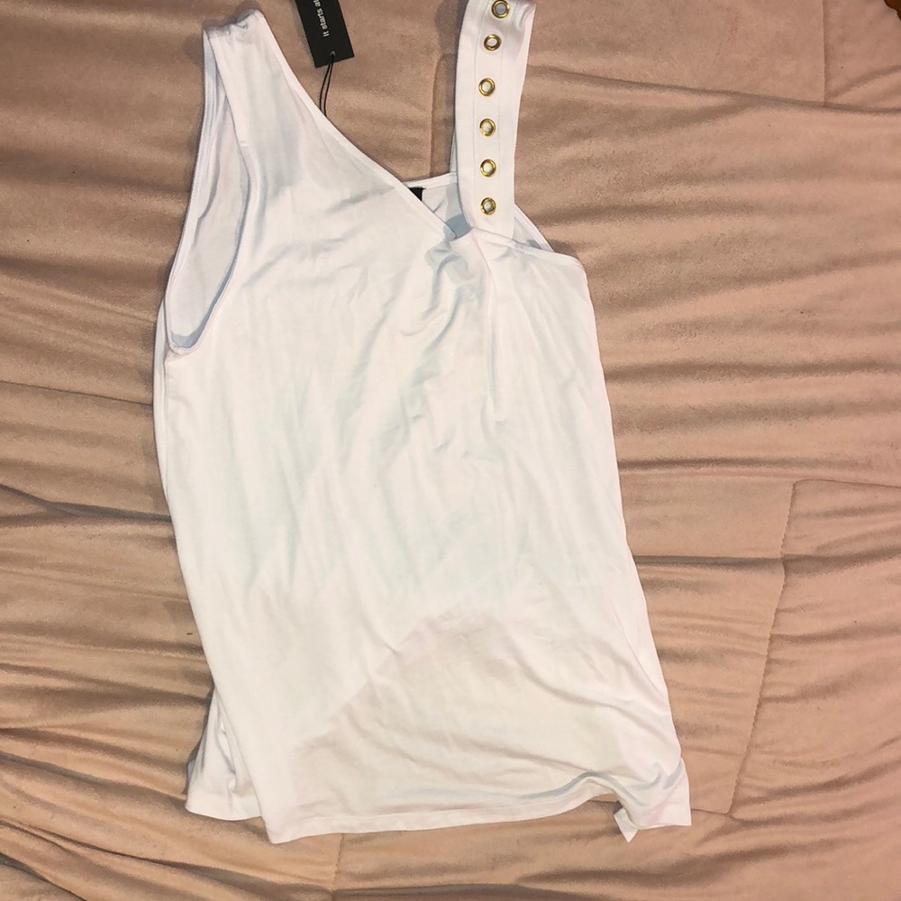 White and gold tank top